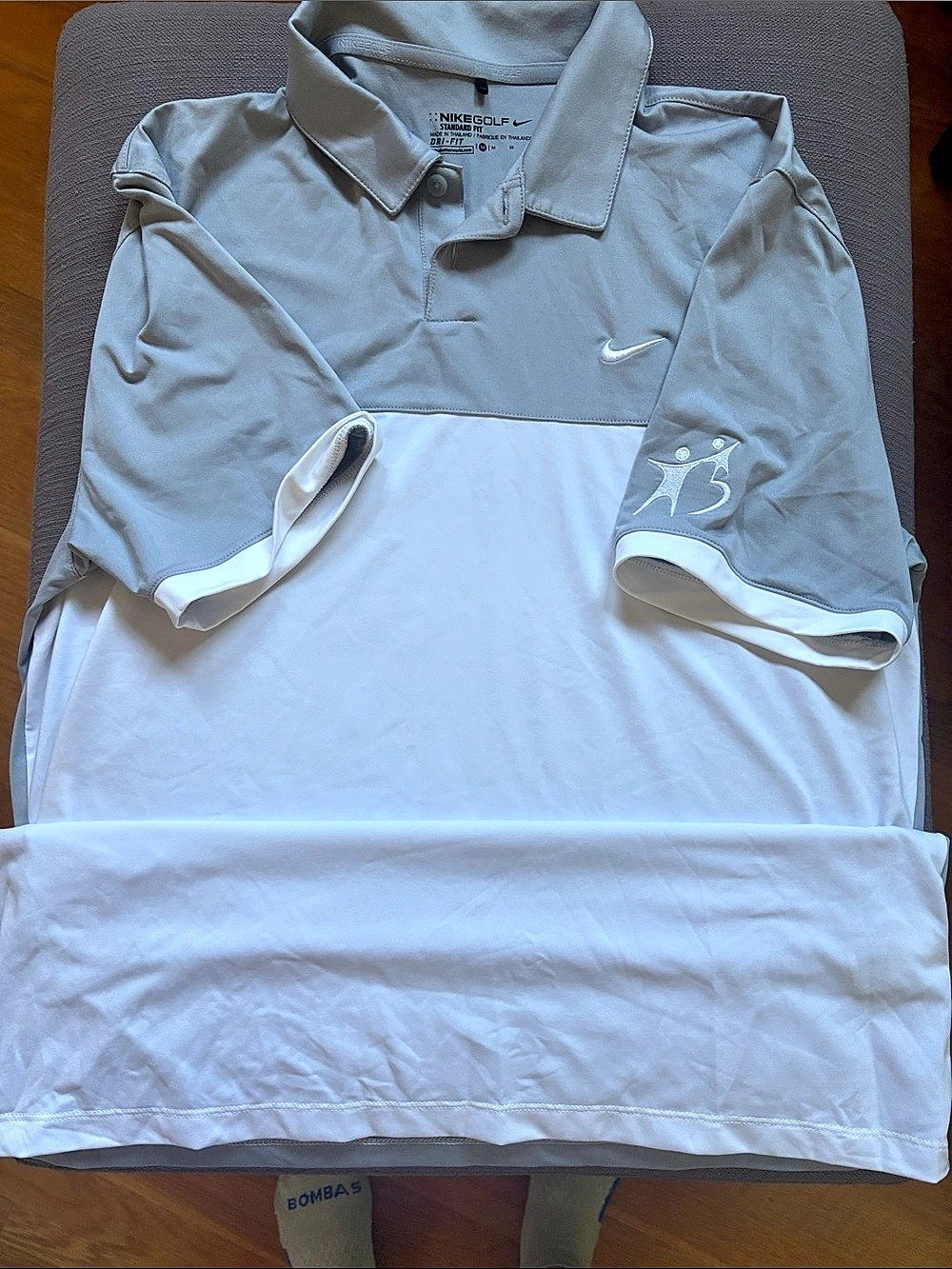 Nike Men's Golf Polo Gray & White M